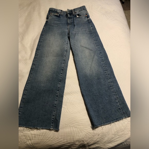 Zara wide leg cropped jean size 2 - Picture 1 of 7